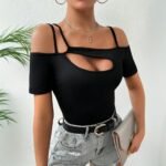 Womens Minimalist Sexy Off-shoulder Camisole Top - Image 3