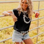 Womens Crew-neck Knitted Short-sleeve Pullover Top - Image 4