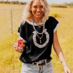 Womens Crew-neck Knitted Short-sleeve Pullover Top