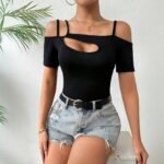Womens Minimalist Sexy Off-shoulder Camisole Top - Image 4