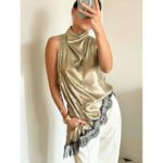 Stylish And Minimalist Sleeveless Womens Top - Image 2