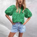 Womens Stylish Casual Hollow-out Lace Top - Image 2