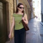 Stylish And Minimalist Womens Short Sleeve Top - Image 4