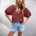 Womens Stylish Casual Hollow-out Lace Top - Image 4