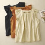Womens Slimming Chic Cotton-Linen Short TopLittle Shirt - Image 4