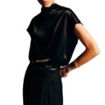 Stylish Minimalist Loose Fitting Casual Womens Sleeveless Top - Image 5