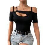 Womens Minimalist Sexy Off-shoulder Camisole Top - Image 5