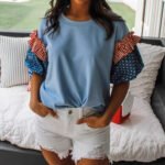 Womens Casual Short-sleeve Printed Top - Image 3