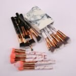 10 marble makeup brush sets, beauty tools, blush, eye shadow, face modification, 5 big 5 small explosions. - Image 5