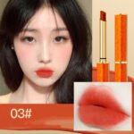 Orange Small Tube Lipstick Suit Matte Non Fading Qixi Makeup - Image 5