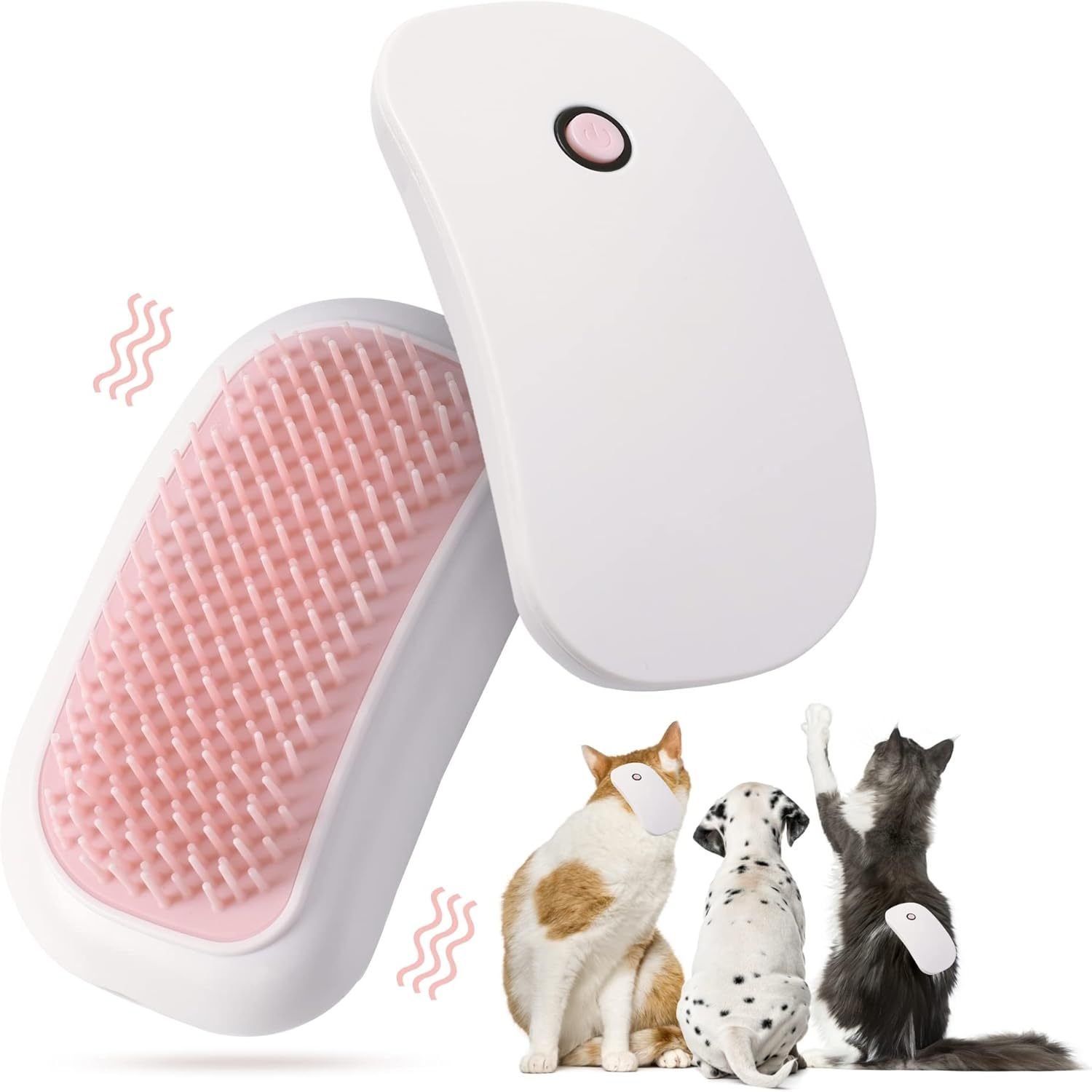 3e2dda71-db2a-4ae2-a2bb-1464052e9658.jpg Electric Massage Cat Brushes Hand Held Portable Vibration Pet Brushes Remove Loose Hair Of Cats And Dogs And Sort Out Tangles Suitable For Pet Massage And Cat Dog Play Toys-Pink - Image 1