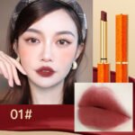 Orange Small Tube Lipstick Suit Matte Non Fading Qixi Makeup - Image 3