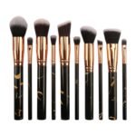 10 marble makeup brush sets, beauty tools, blush, eye shadow, face modification, 5 big 5 small explosions. - Image 6