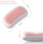 Electric Massage Cat Brushes Hand Held Portable Vibration Pet Brushes Remove Loose Hair Of Cats And Dogs And Sort Out Tangles Suitable For Pet Massage And Cat Dog Play Toys-Pink - Image 2