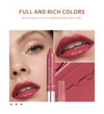 Solid Moist Lipstick Crayon Pen - Long Lasting Hydrating Lip Makeup - Image 10